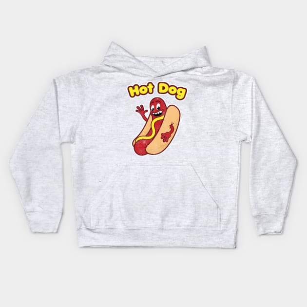 Hot Dog Kids Hoodie by toadyco